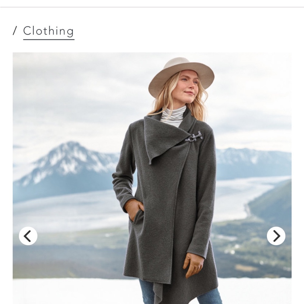 Women's Gray Wrap Sweater